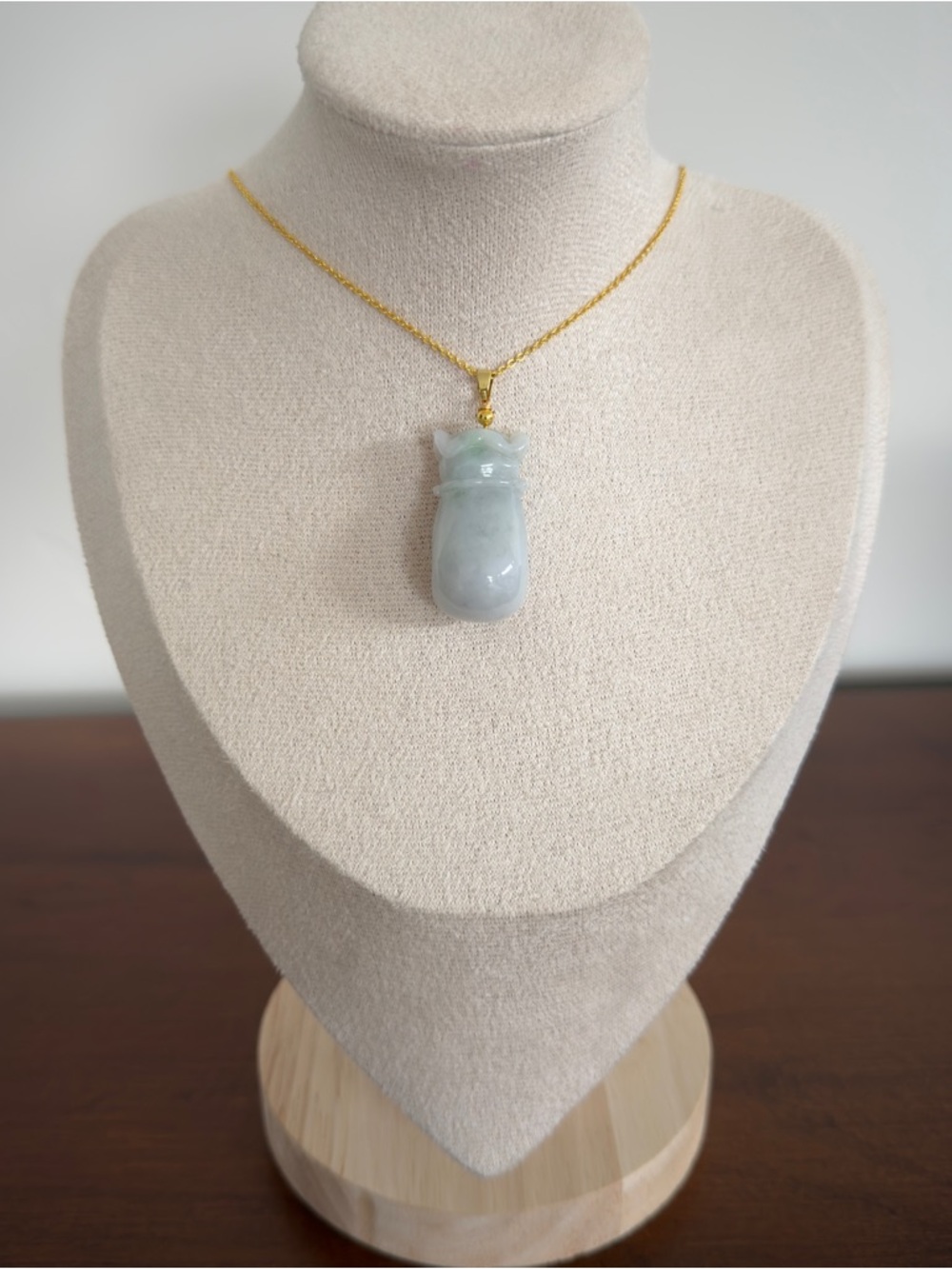 Certified Grade A Burma Jade Money Bag Pendant Necklace